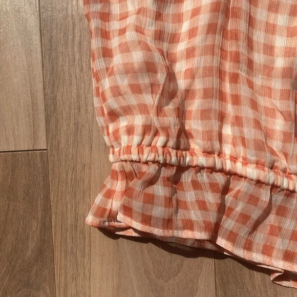 LC Lauren Conrad check print ruffle detail boho top XXL - Picture 12 of 17